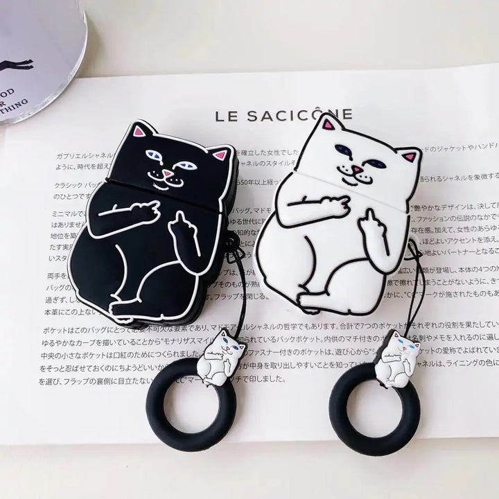 Cartoon Cat AirPods Case